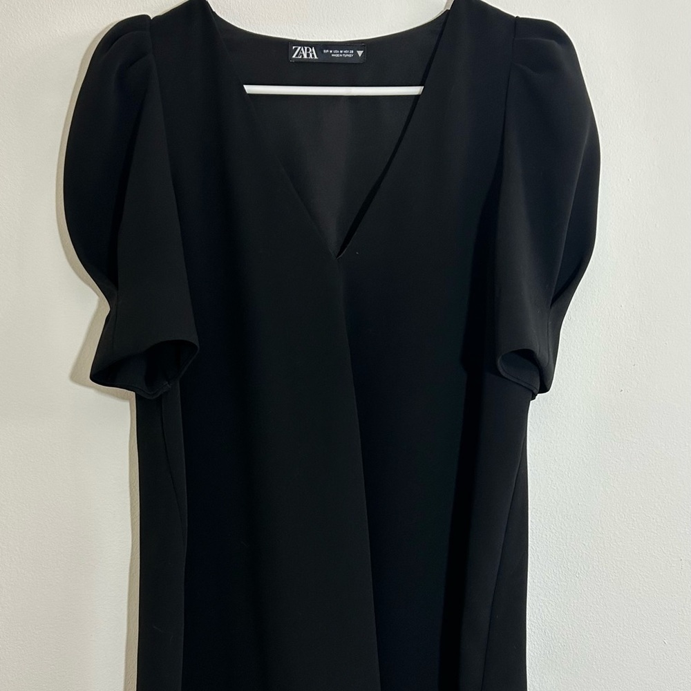 Zara Black V-Neck Dress